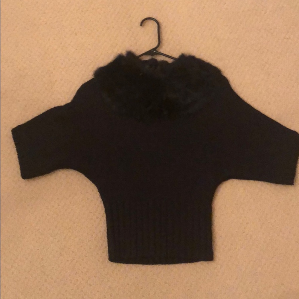 Bebe Fur Collar Sweater